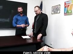 FamilyDick - Teacher And Stepdad Plow An Innocent Boy’s Tight Butthole