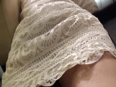 2 gorgeous brunettes upskirted in the elevator